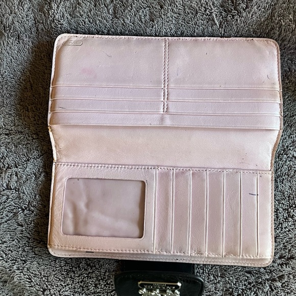 Coach Black Leather Clutch with Gold Logo - Picture 5 of 9